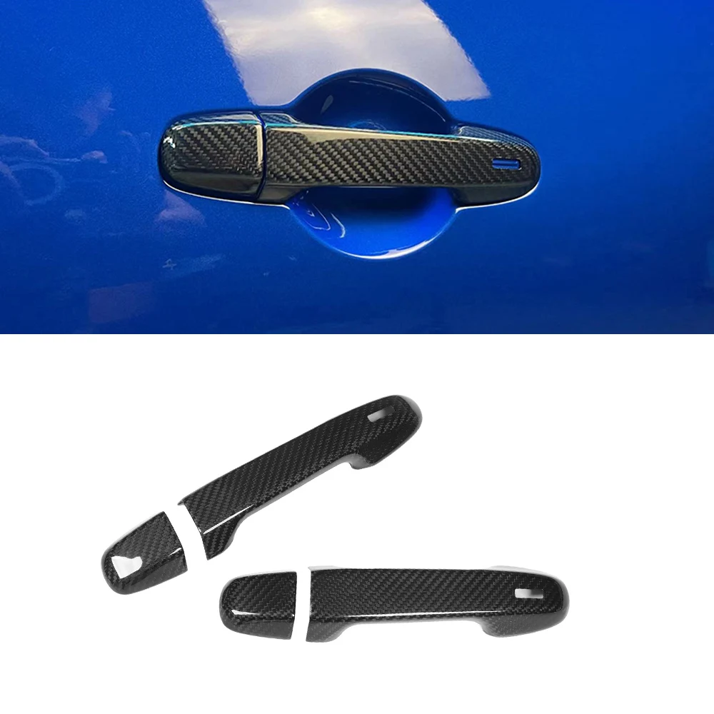 

Real Dry Carbon Fiber Door Handle Covers For Subaru BRZ For Toyota GR86 2021up Car Protector Handle Decoration Cover Trim