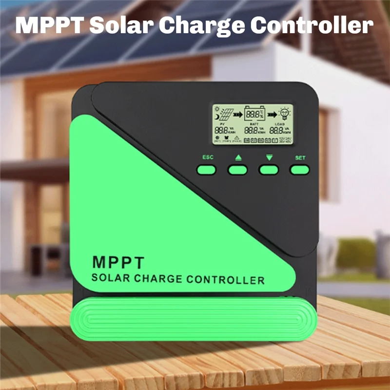 ABNL Controlador de carga solar MPPT Painel solar Regulador de carga solar 12V 24V Bateria Entrada fotovoltaica 100VOC