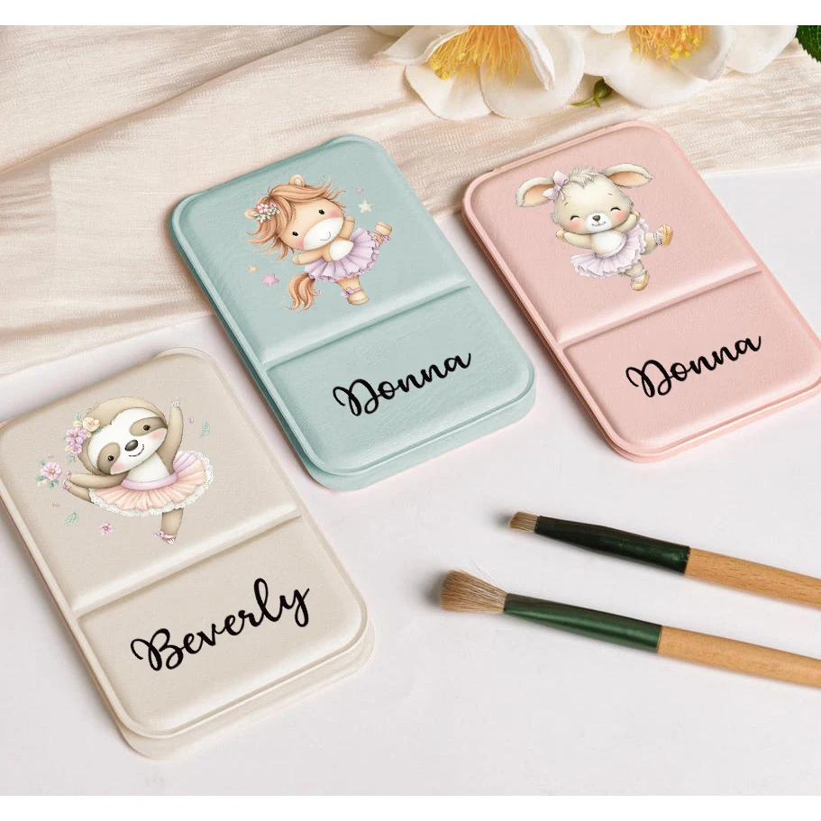 1pc Diy Unicorn Personalized UV Print Fold Mirror For Wedding Bride Bridesmaid Bridal Custom Pocket Mirror Gift for Her