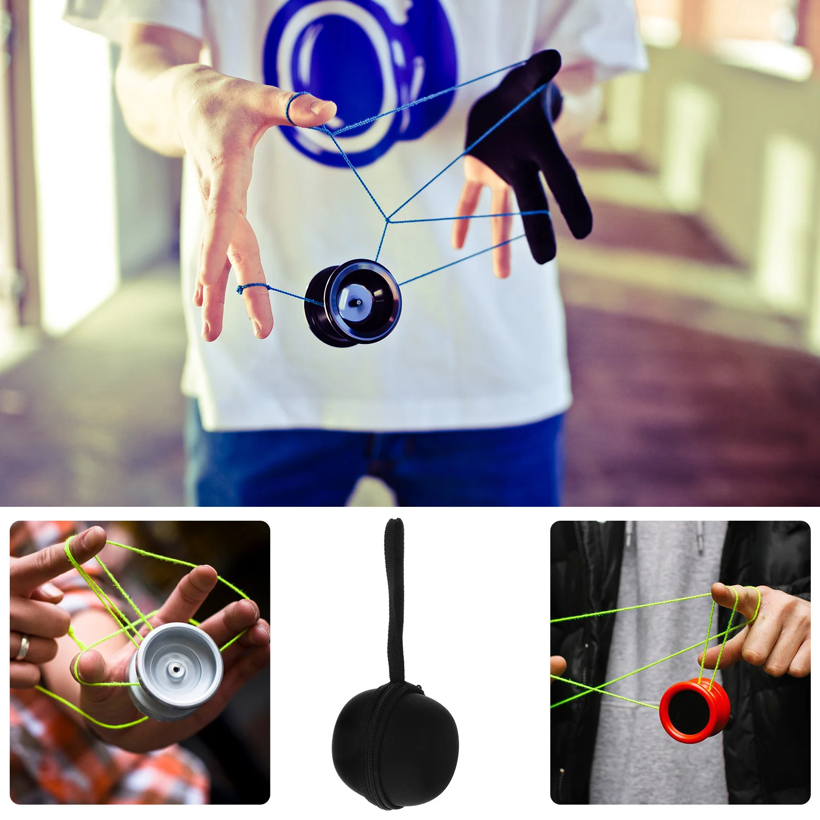 

2pcs Ball Storage Bag Portable Yoyo Pouch Case Eva Lightweight Holder For Carrying Yo-Yo Accessories Yoyo Storage Box