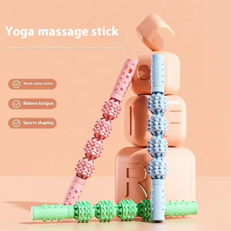 عصا تدليك من البلاستيك، أسطوانة فآسيا لليوجا، استرخاء العضلات العميقة، التدريب الشخصي واللياقة البدنية