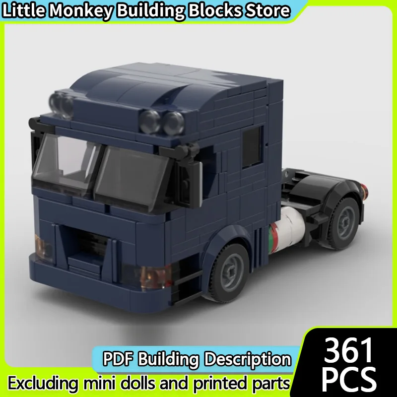 

City Car Model MOC Building Bricks Classic European Truck Cab Modular Technology Children Holiday Gifts Assemble Toys Suit