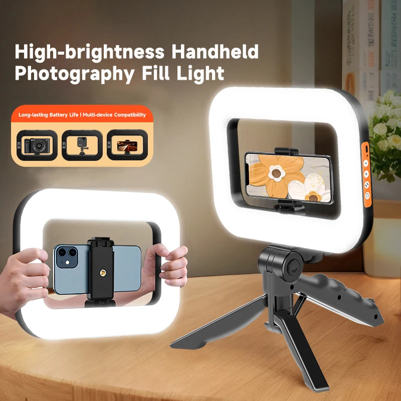 LED الفيديو الضوئي التصوير استوديو الإضاءة 8000mAh 2800K-6500K عكس الضوء ليوتيوب تسجيل الفيديو لعبة البث