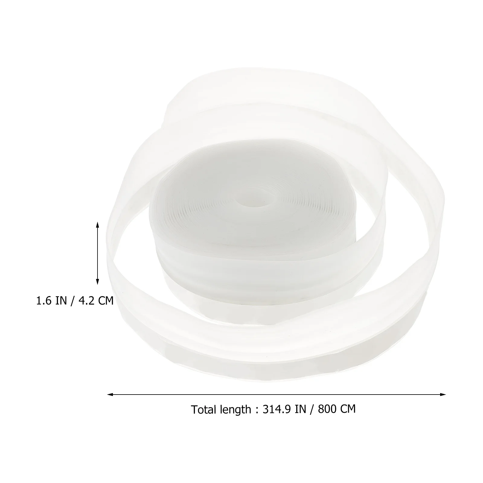 1 Rolka Przezroczystego Silikonowego Uszczelniacza do Drzwi i Okien z Klejem, Ochrona Przed Wiatrem na Zimę, Łatwe Cięcie do Dopasowania