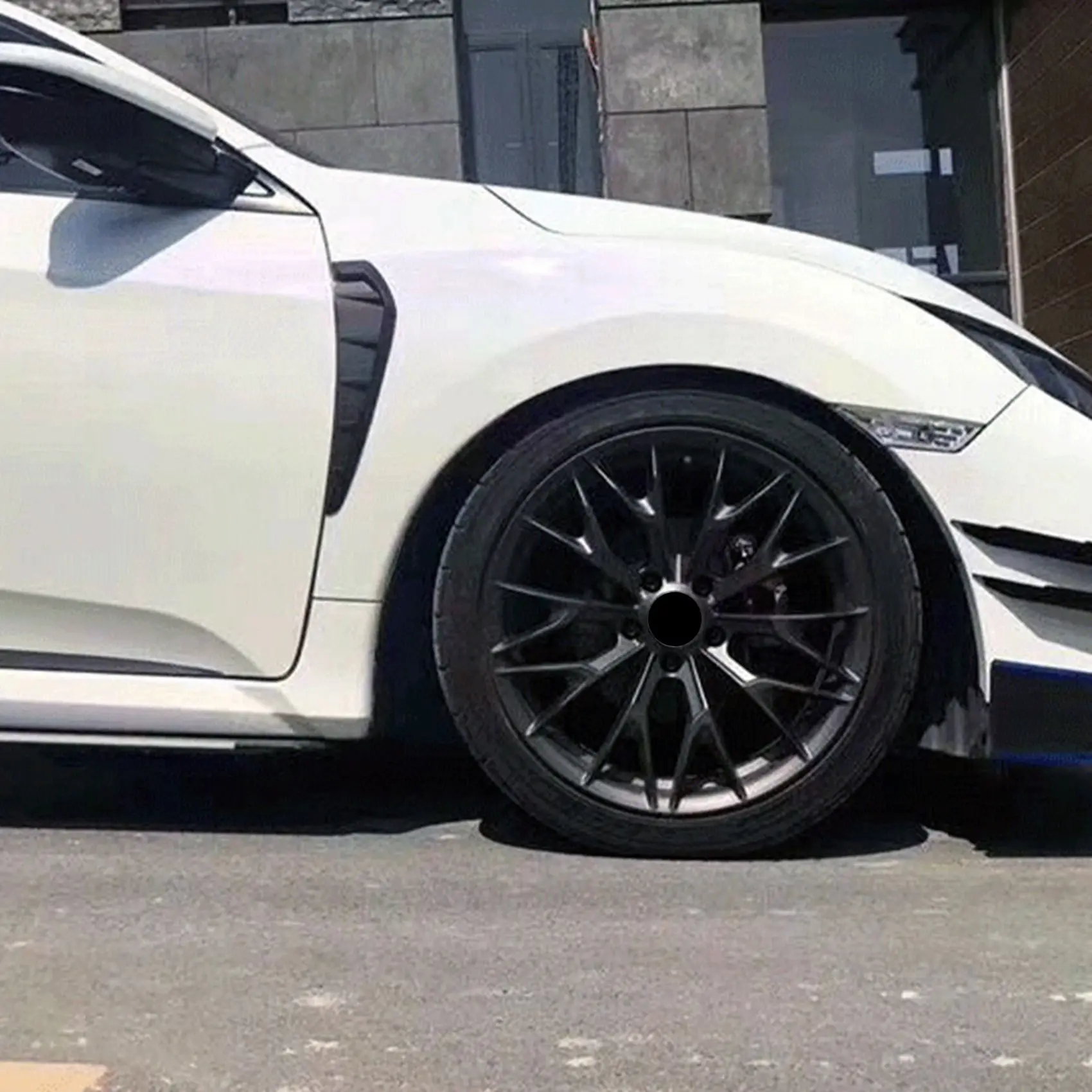 

4 шт. автомобильный передний бампер, разделитель губ, длинный воздушный нож, автомобильный комплект кузова, автомобильный спойлер для Honda Civic 10TH Type-R 2019-2021-AS55