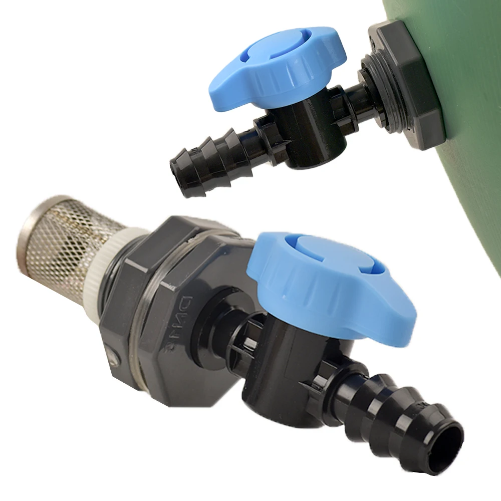  Drip Irrigation Rain Barrel Spigot, Barb Bucket Spigot with Bulkhead Fitting 1/2