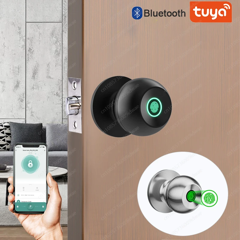 

With Tuya Biometric Fingerprint Smart Door Lock Electronic Lock Keyless Security Door Entry Home House Apartment