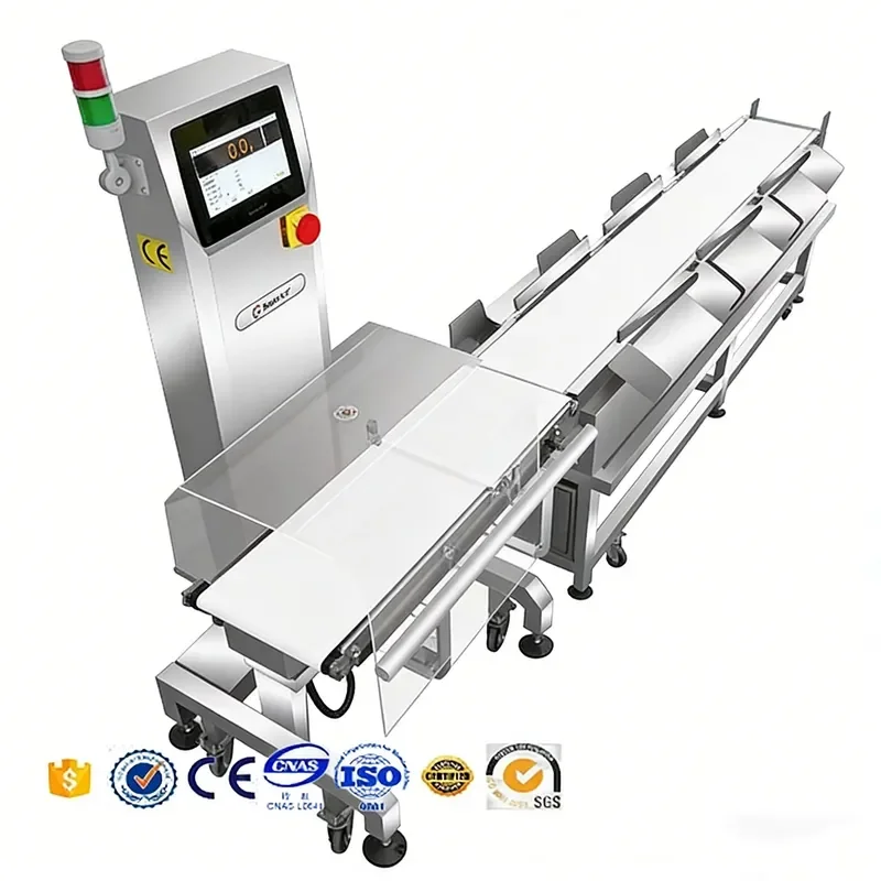 High Speed Check Weigher Sorting Machine Automatic Weight Grading Sorter Machine for Food Packaging Line