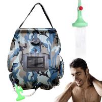 Portable Shower Bag For Camping Solar Portable Camping Gear 20L Foldable Solar Heated Outdoor Hiking Climbing Bathing Bag For