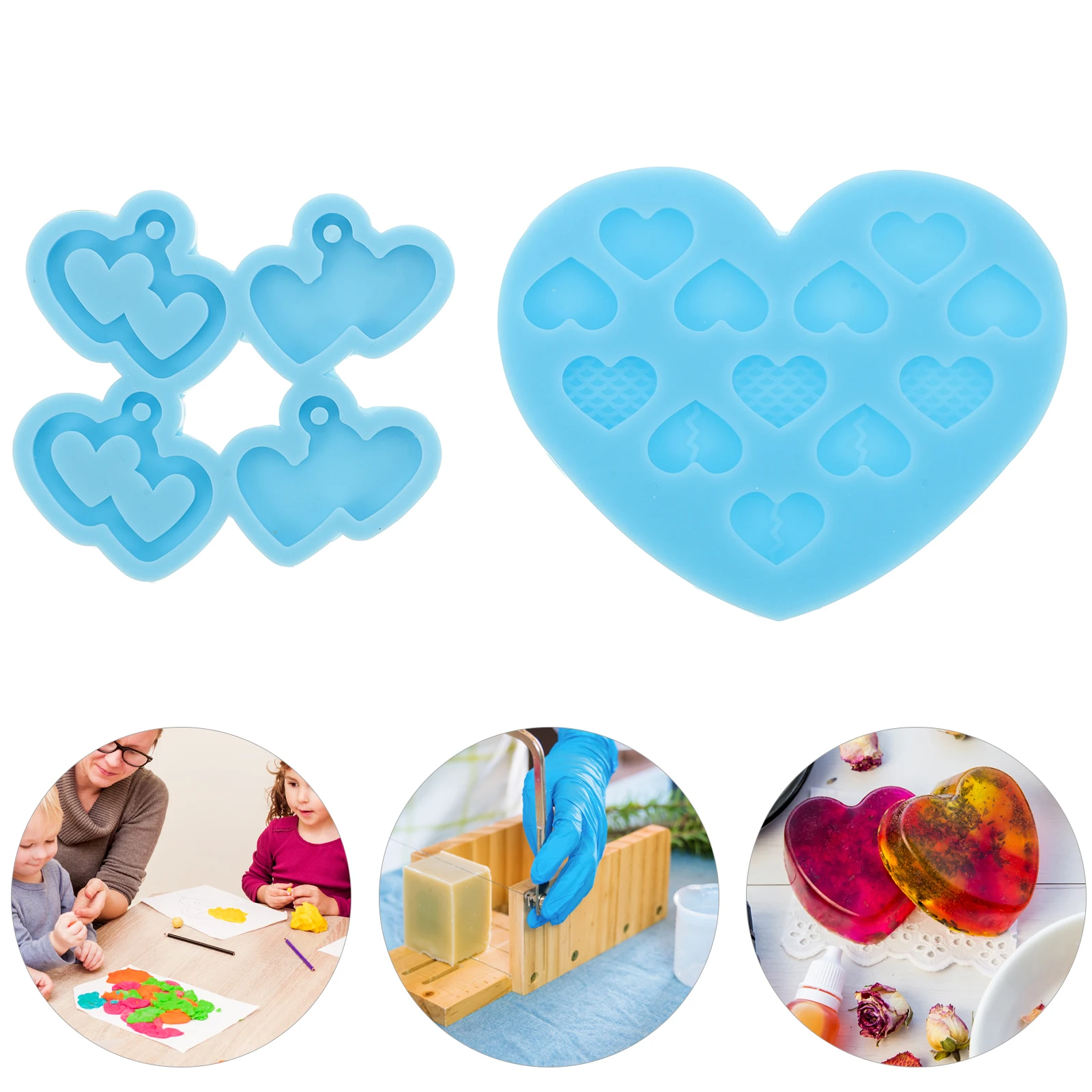 

2 шт. формы для литья из смолы в форме сердца, силиконовые формы для сережек, сделай сам, изготовление ювелирных изделий, принадлежности для рукоделия, серьги, золотые серьги, золото