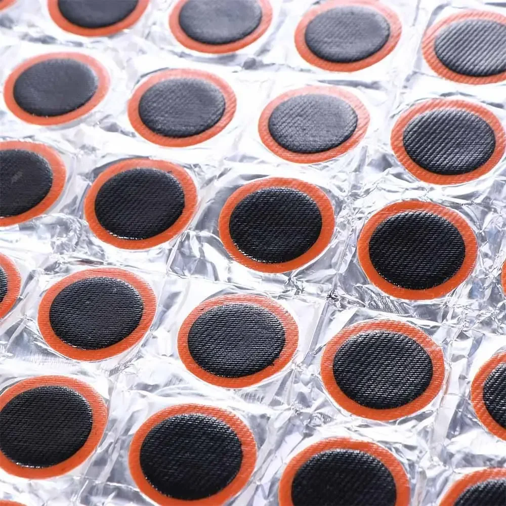 48pcs Rubber Puncture Patches Bicycle Tire Tyre Tube Repair Patch Kit No Glue Bicycle Inner Tube Puncture Repair Tools