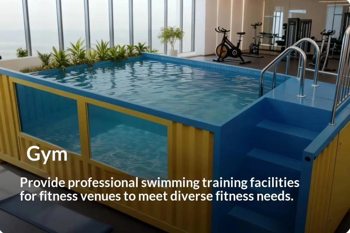 Outdoor Container Swimming Pool Luxury Steel Frame Pool Modular Design for Residential Resort Use