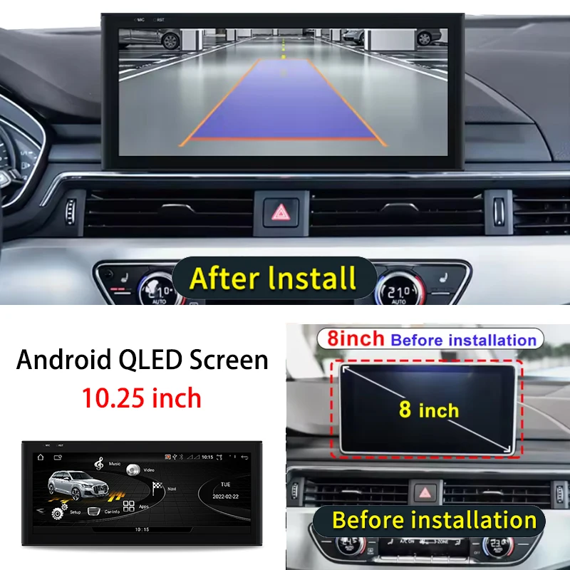 كوالكوم سنابدراجون 680 أندرويد 15 لأودي A4 A5 S5 B9 2017-2020 لاسلكي CarPlay راديو السيارة السيارات مشغلات الفيديو الوسائط المتعددة نافي