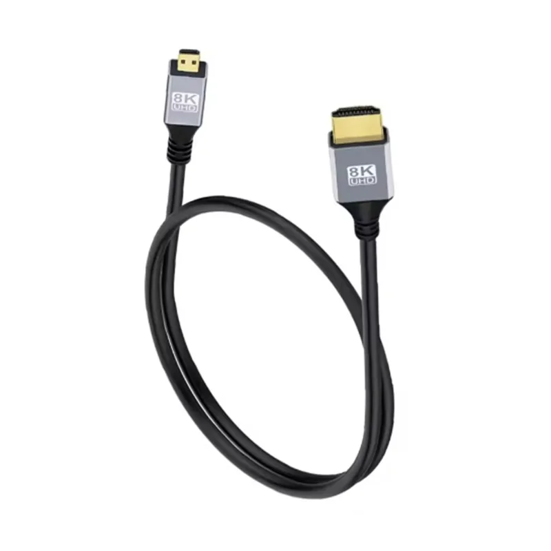 8K Micro HDMI To HDTV HDMI-compatible Cable 2.1  Adapter Cord for PS4 5 GoPro Hero 7 6 5 Sony A6000 Nikon Canon Camera cable