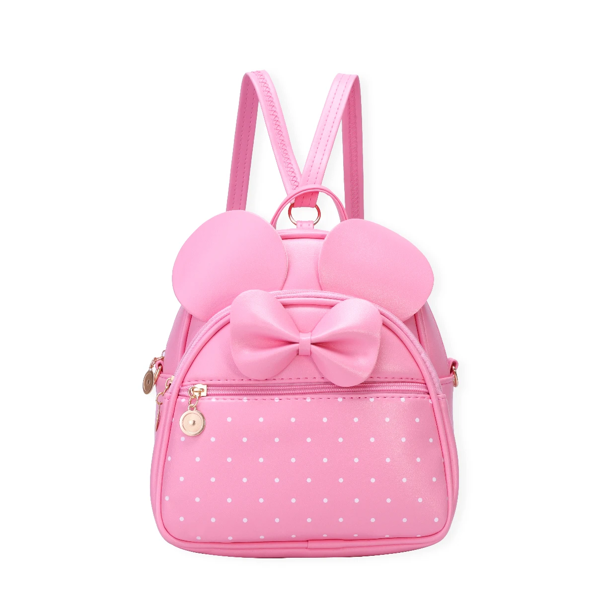 

Mini Women's Backpack PU Leather Bowknot Polka Dot Cute Small School Bags for Women Teen Girls Casual Rucksack Shoulder Bag