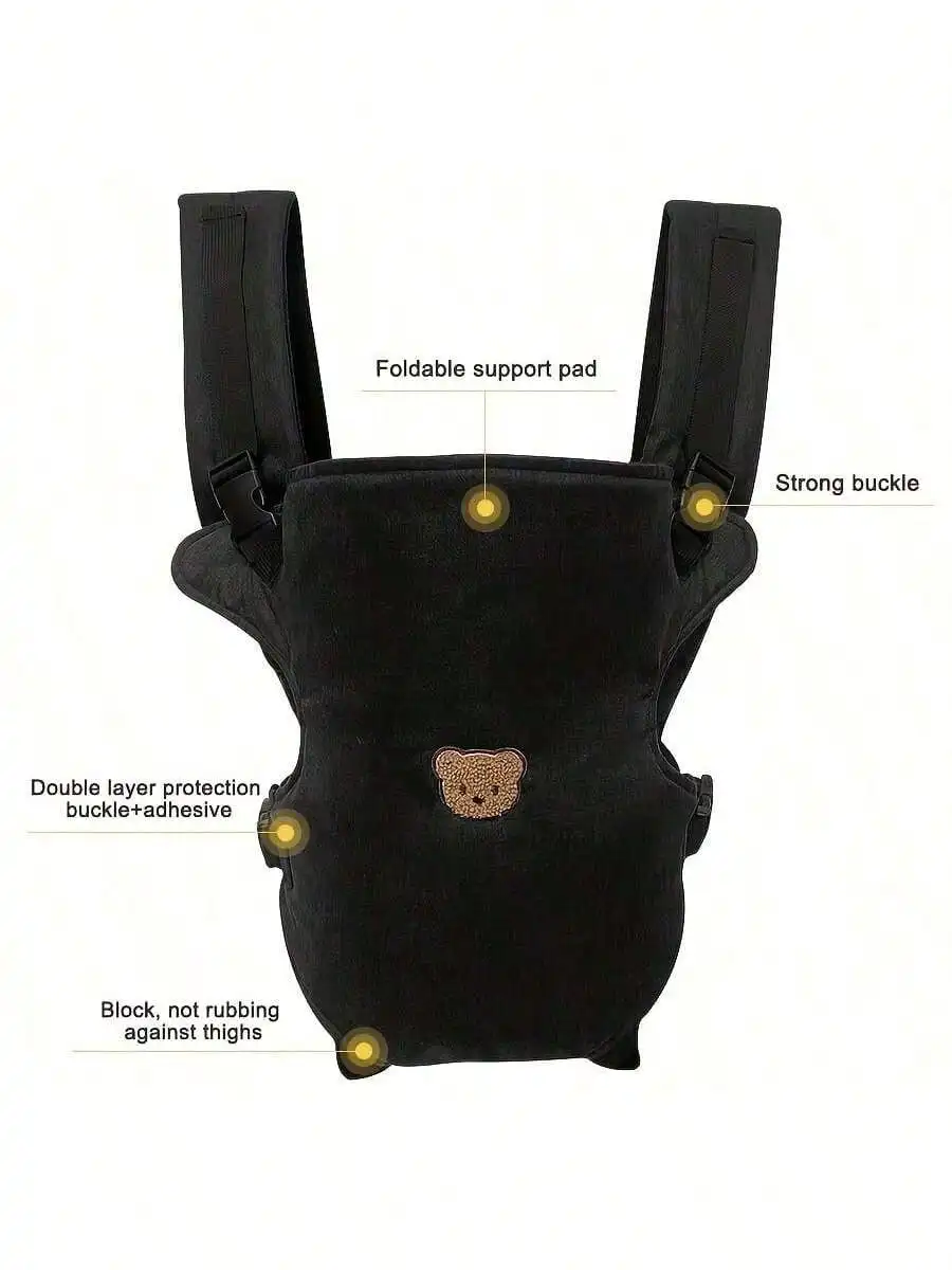 1-Piece Ergonomic Multifunctional Baby Carrier - 4-in-1 Portable Baby Travel Gear, with Adjustable and Comfortable Front and Back Straps, the Perfect Baby Shower Gift for Your Baby.