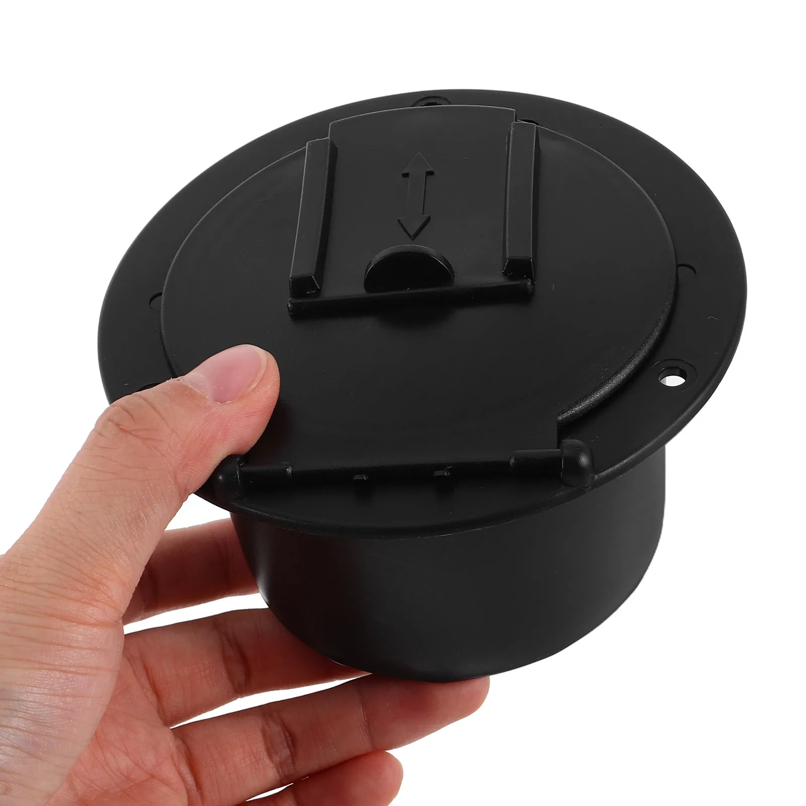 Scatola portaoggetti rotonda per yacht per camper in filo bianco Copertura per la gestione dei cavi in materiale durevole Accessori per parti per camper di facile installazione