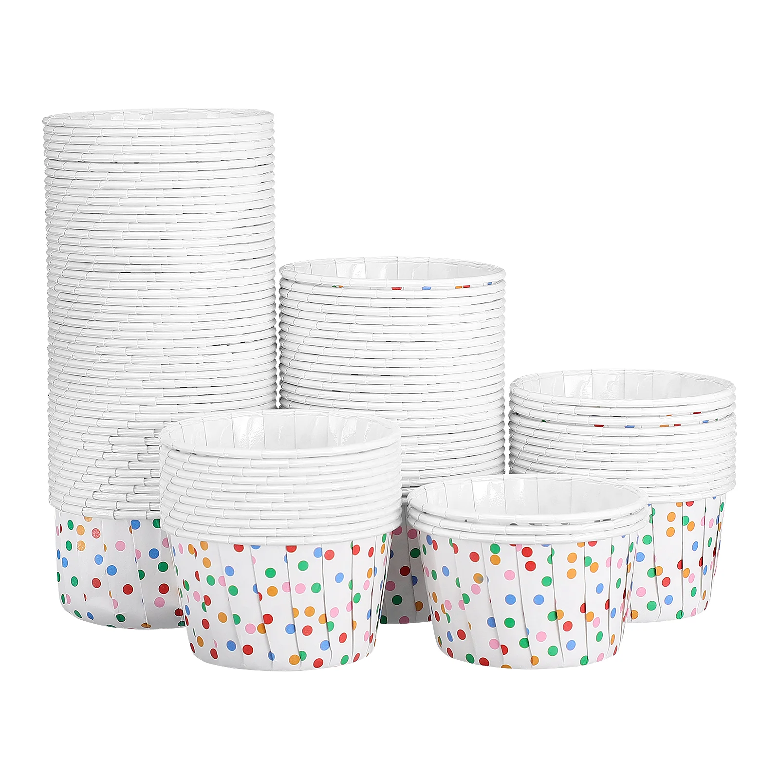 Spill-proof Cups Paper Ice Cream Cake Case Chili Treat Sundae Environmentally Friendly