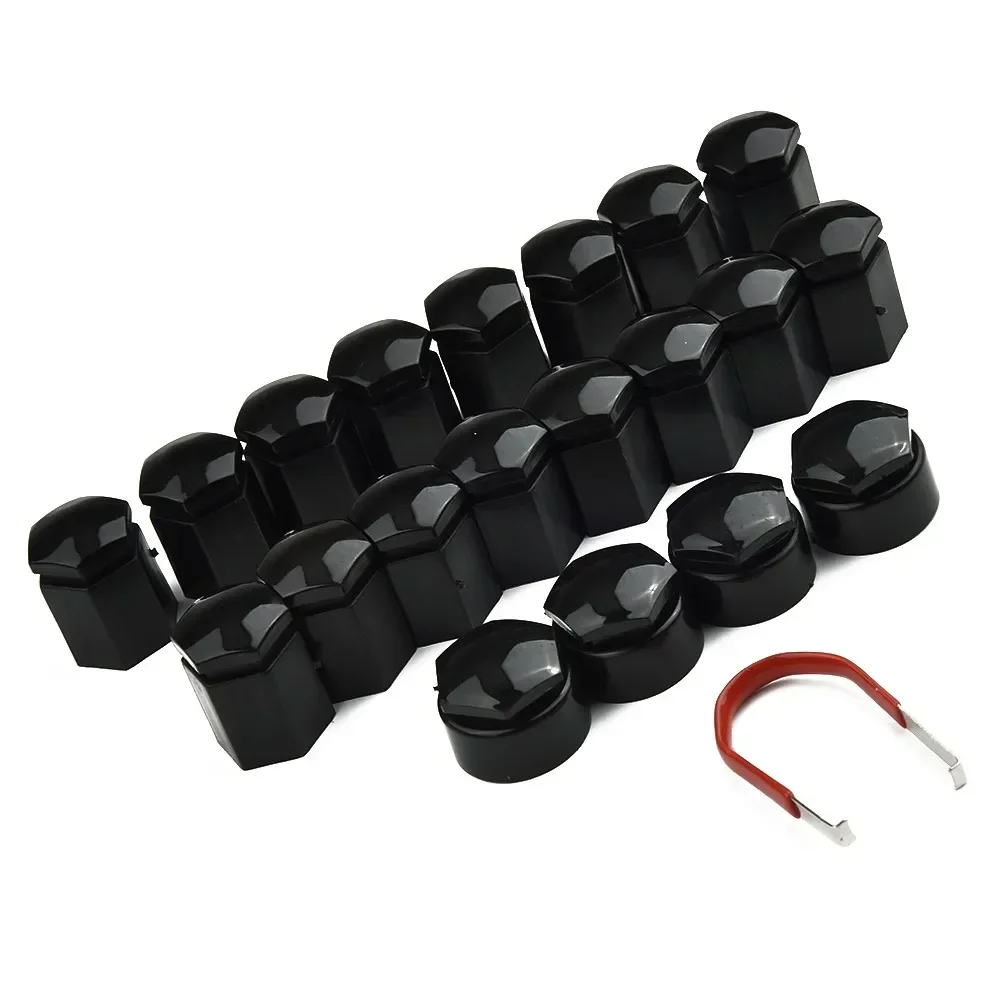 High Quality Parts 100% Brand New WHEEL NUT COVERS 19MM Accessories Black Durableuseful LOCKING CAP Replacement