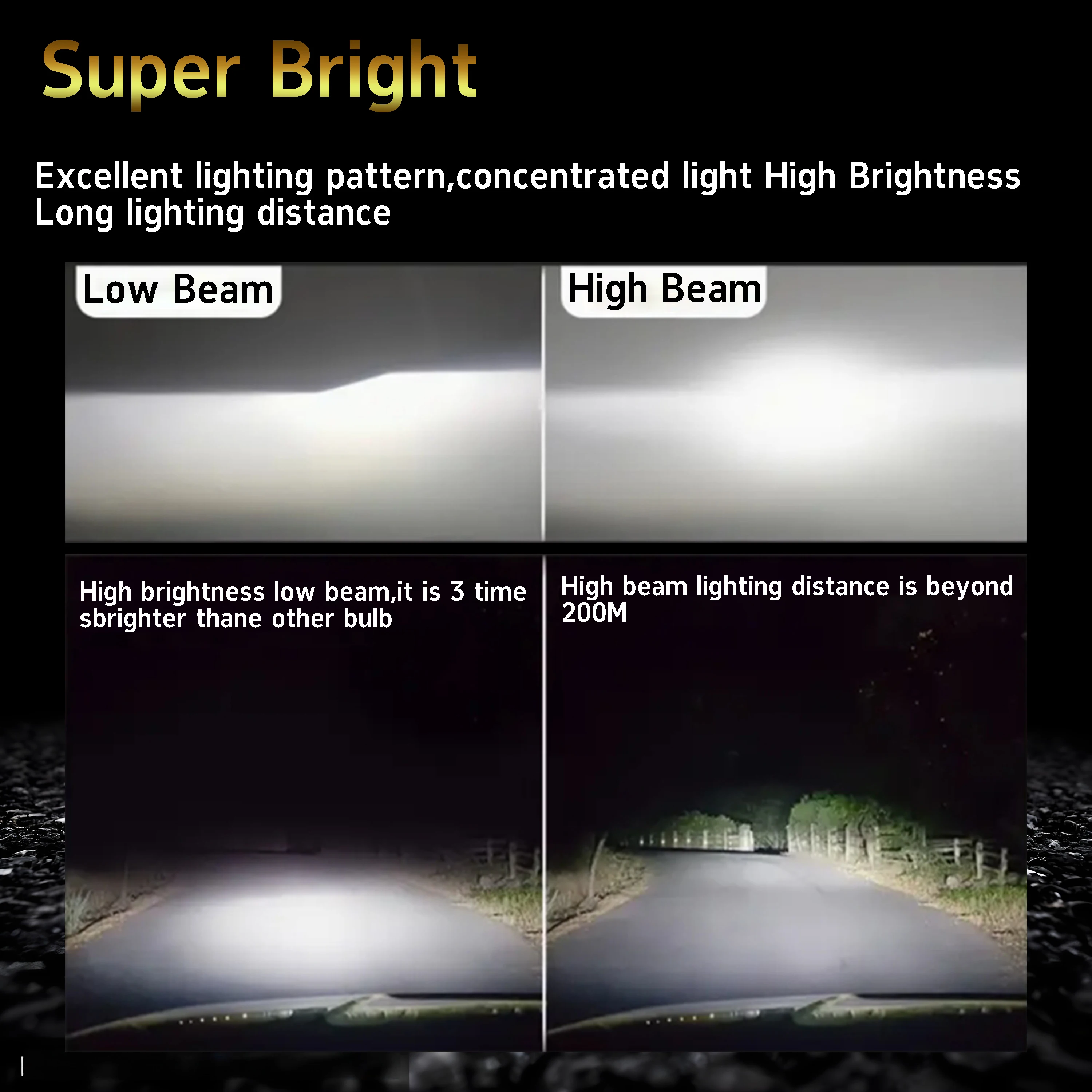 Heyword 2Pcs LED H4 H7 Car Headlight H1 LED Bulb H8 H11 9005 HB3 9006 HB4 9004 H3 H13 Led Lights 120000LM Turbo lampada 12V view 5