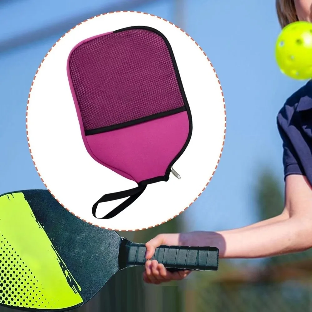 Zippered Pouch Pickleball Racket Cover Durable Construction Mesh Pocket Pickleball Accessories Bag Wear Resistant