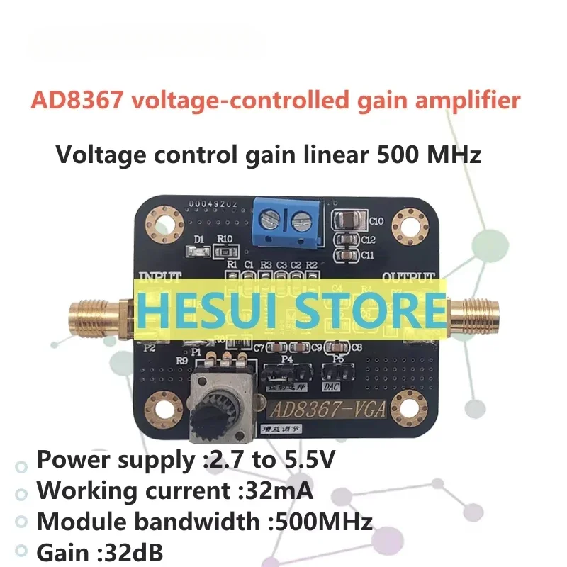 AD8367 module Genuine guarantee 500MHz 45dB linear variable gain amplifier VGA module board