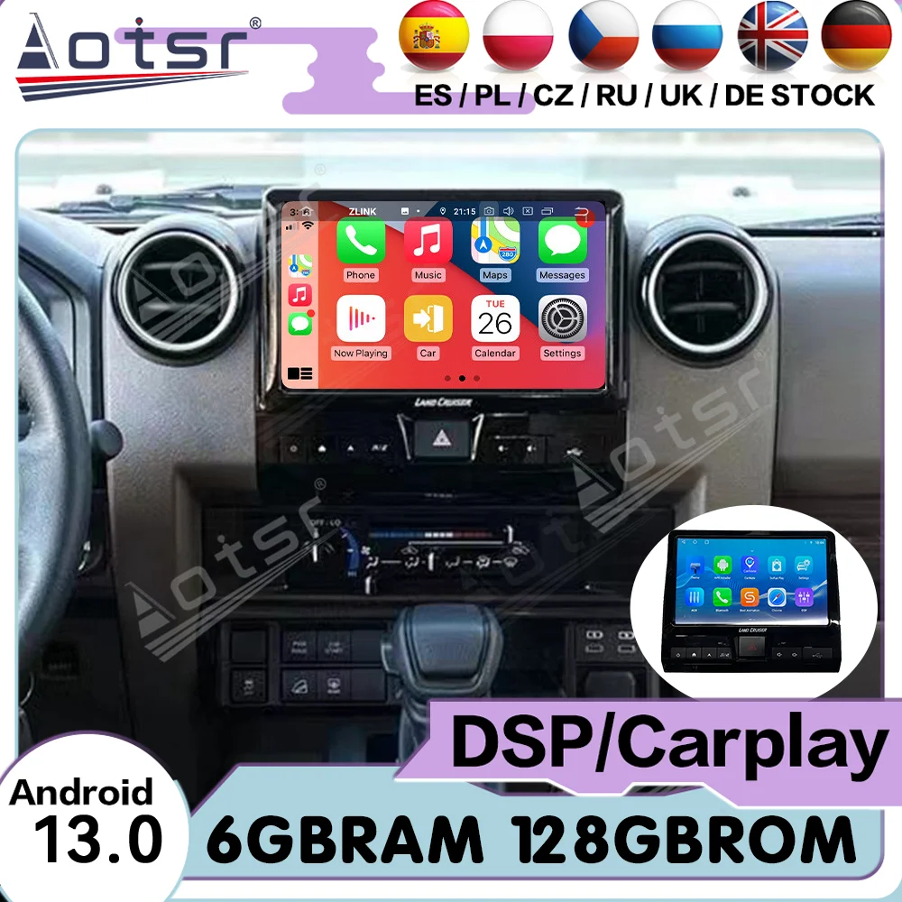 Automotive Multimedia Android Player For Toyota LC70 LC75 LC76 LC79 2007~2024 GPS Navigation Car Radio Stereo Carplay Head Unit