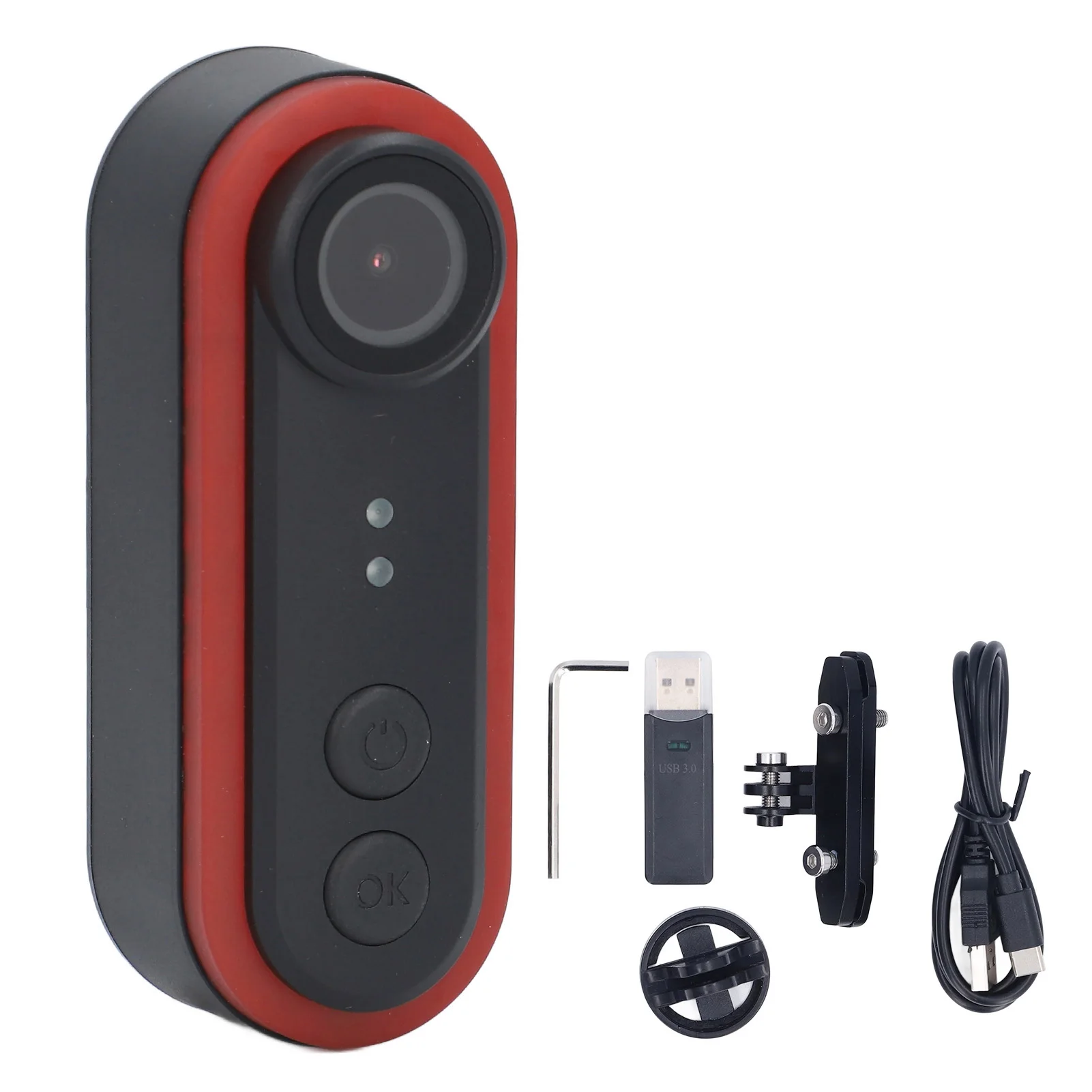 

Bike Camera with Tail Light 1080P HD 150 Degree Viewing Phone Interconnection Water Proof Bike Rear View Camera Bike Rear Camera