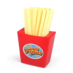 Draw french fries toy fun party multiplayer tabletop game prank bounce french fries tabletop game (sticker style random)