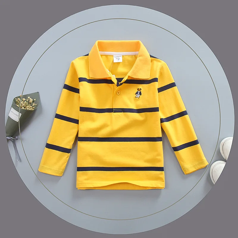 

Free Shipping Spring Autumn T Shirt Boys T-shirt Girls Kids Clothes Cotton Children's POLO Shirt 3-14Year Teen T-Shirts