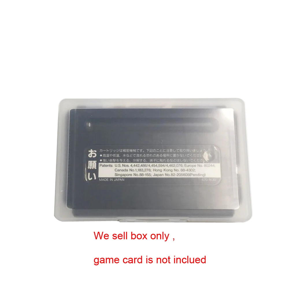 100pcs High quality Storage box protective clear transparent box cover  for Sega MD Japan game card