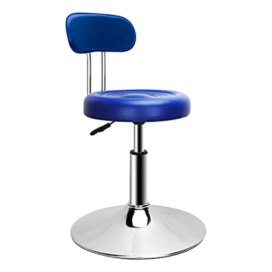 

Round Modern PU Leather Bar Stool Height Adjustable 360 Swivel Stool, for Home Office Kitchen Barbershop Bar Spa for Men Women