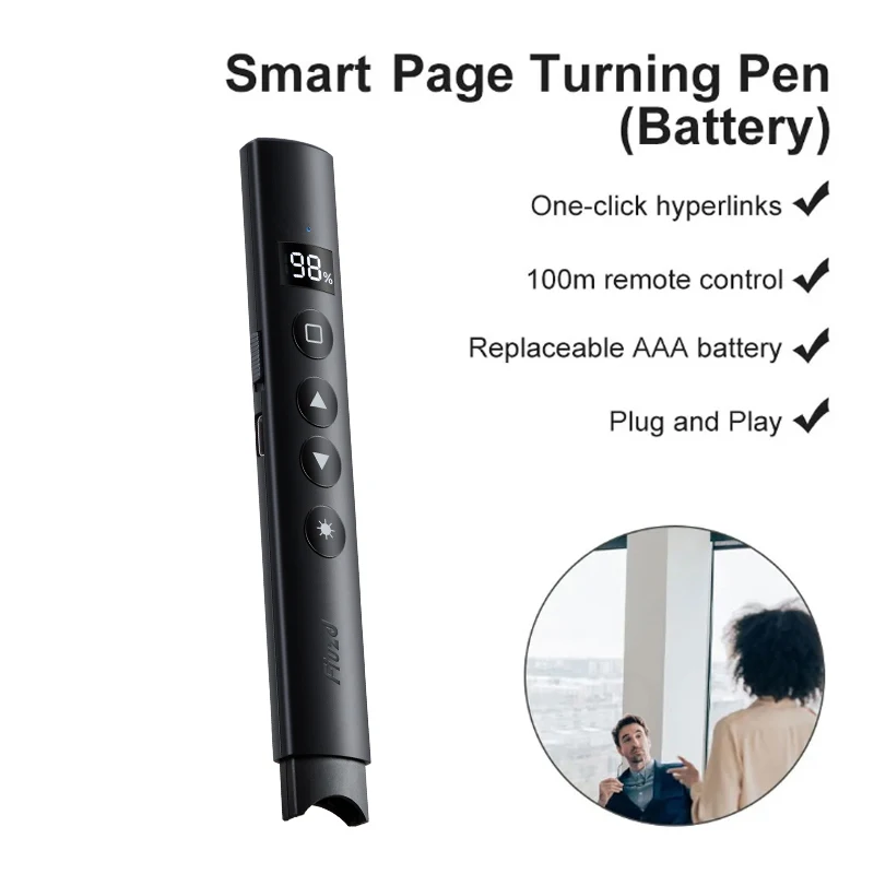 New Wireless Presenter Red Laser Page Turning Pen 2.4G RF Volume Remote Control PPT Presentation USB PowerPoint Pointer Mouse