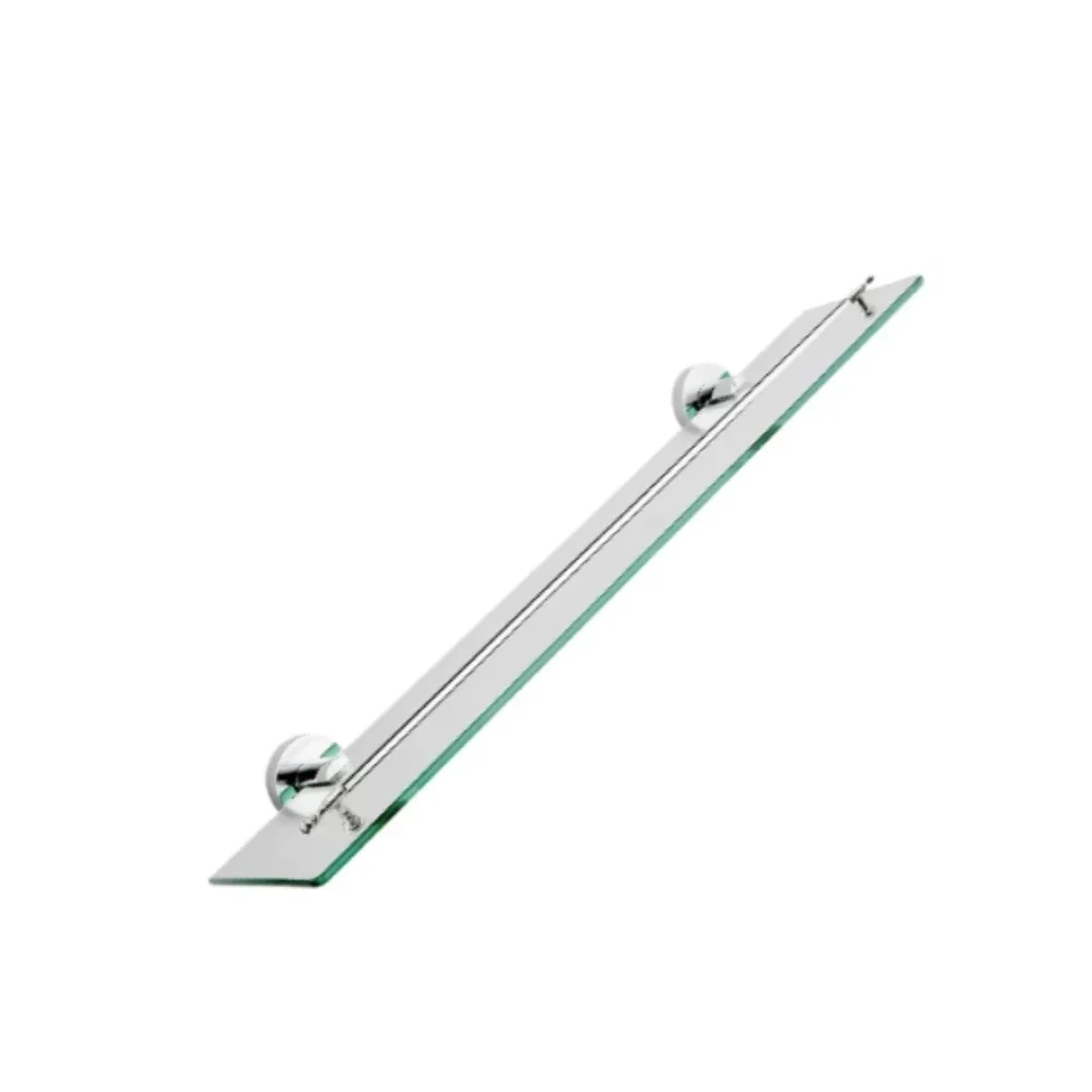 Glass For Vanity Shelf Wall Mounted 50x11x4cm for Bathroom Storage Organizer Featuring Tempered Glass Panel and Polished Edges
