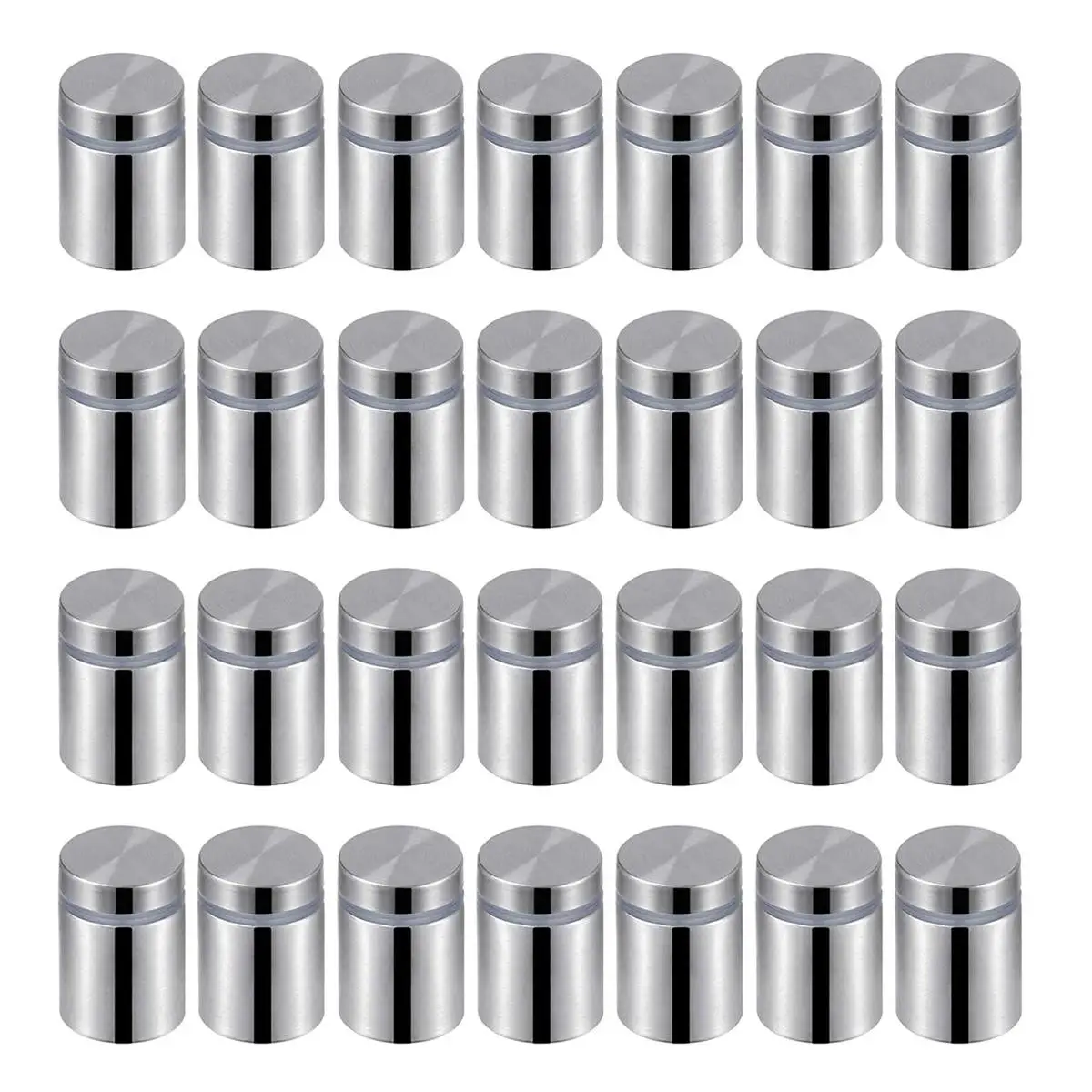 

40pcs Advertising Screw Stainless Steel Glass Acrylic Nails 12mm Diameter 25mm Height Sign off For Wood Display