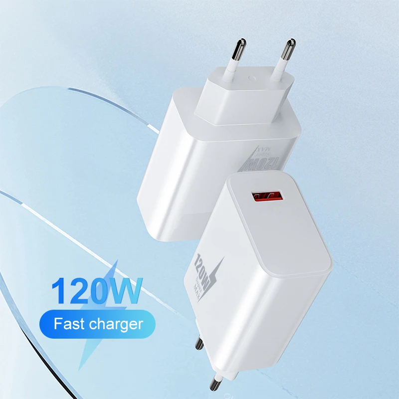120W USB Charger Super Fast Charge Wall Charger Quick Charge USB C Cable Phone Adapter For Xiaomi Redmi OPPO OnePlus HUAWEI vivo - náhled 6