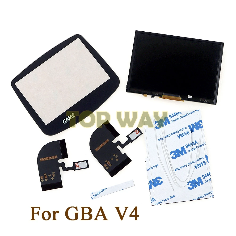 

1set For GBA V4 Console Adjustable Brightness 10 Levels High Brightness IPS Backlight LCD for Nintend GBA V4.0 Point To Point