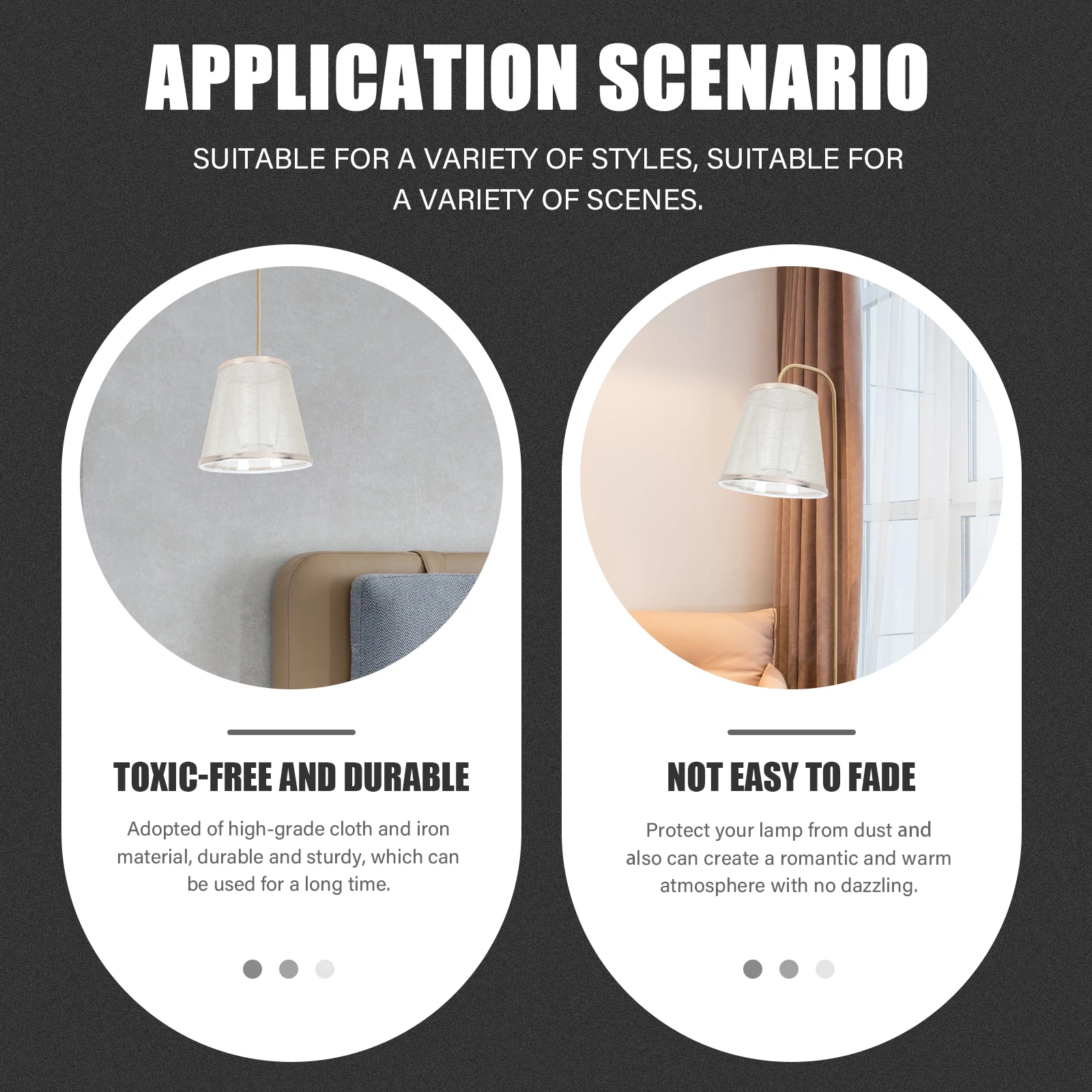 

Creative Cloth Lampshade Replacement Accessory Home Light Cover Wall Bedside Decorative Diffuse Lighting Warm Atmosphere Easy