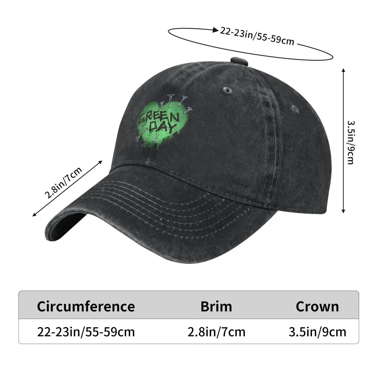 Green Day Casual Baseball Cap Summer Rock Music Band Trucker Hat Outdoor Sport Hip Hop Hats Unisex Men Streetwear Baseball Caps