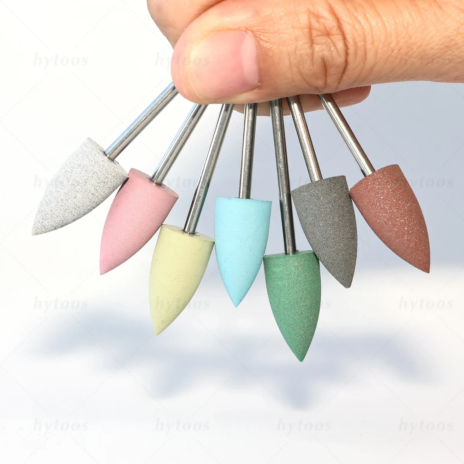 HYTOOS 10*20 مللي متر مخروط سيليكون مسمار لقمة ثقب 3/32 "الباديكير تلميع بت لمسمار الحفر مانيكير والعناية بالقدم أداة العلاج المسبق