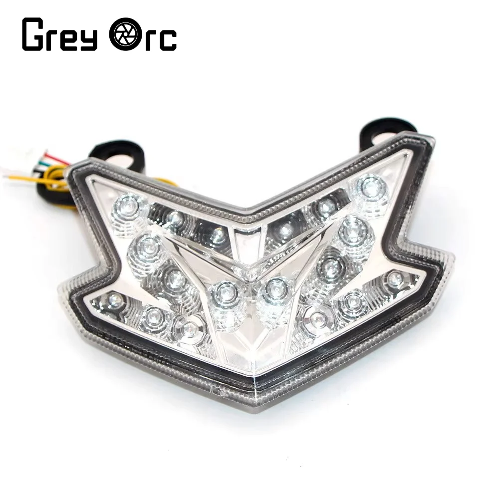 مصباح ليد خلفي لكاواساكي Z125 Z800 ZX6R النينجا الضوء الخلفي LED تشغيل أضواء الفرامل Z125 برو مصباح إشارة دراجة نارية الملحقات #6