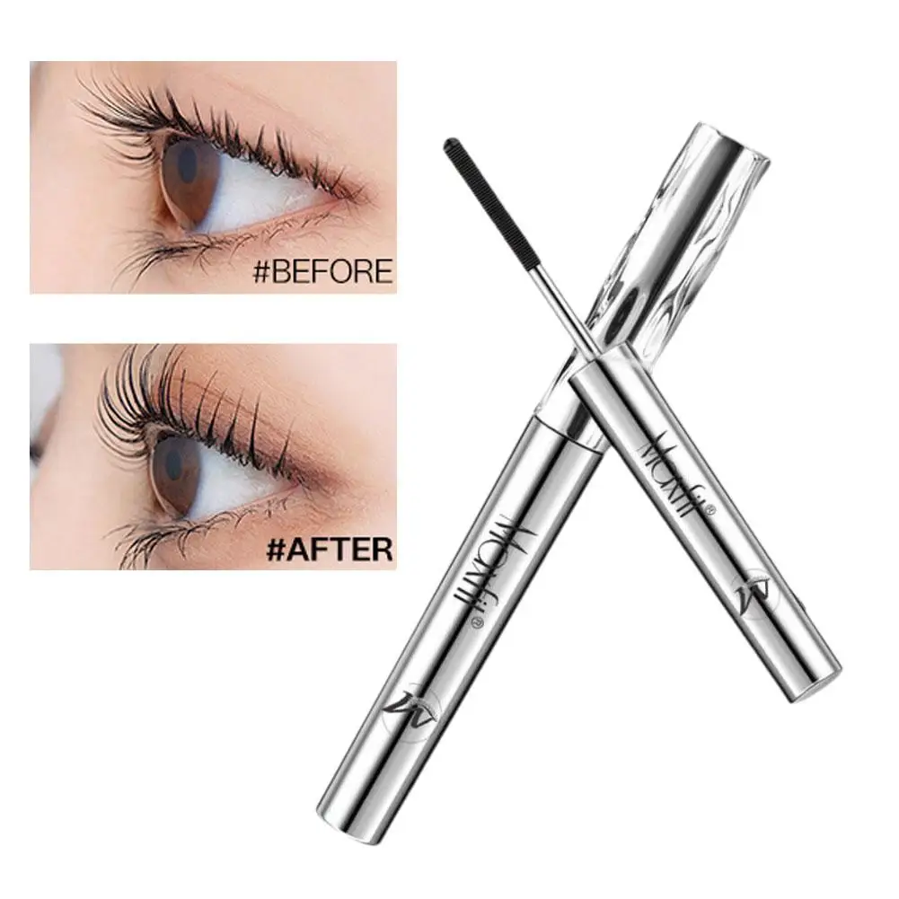 Steel Tube Mascara-Special Spiral Brush,Waterproof LongLasting Silk Fiber Mascara,keep Each Eyelash Curled for aLong Time Makeup