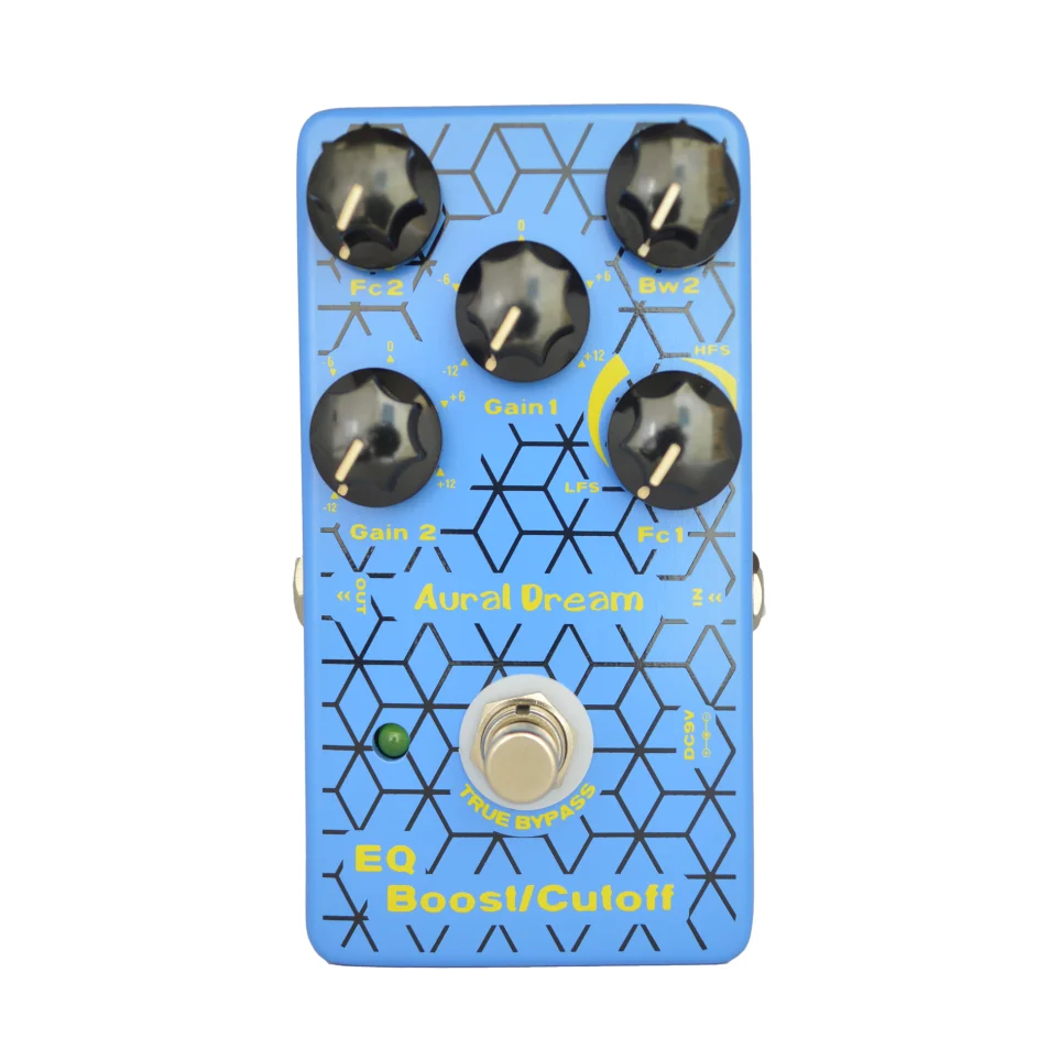 

Aural Dream EQ Boost/Cutoff Guitar Pedal Has Shelf/Bandpass/Lowpass/Highpass Filters Including Compressor and Boost Effects