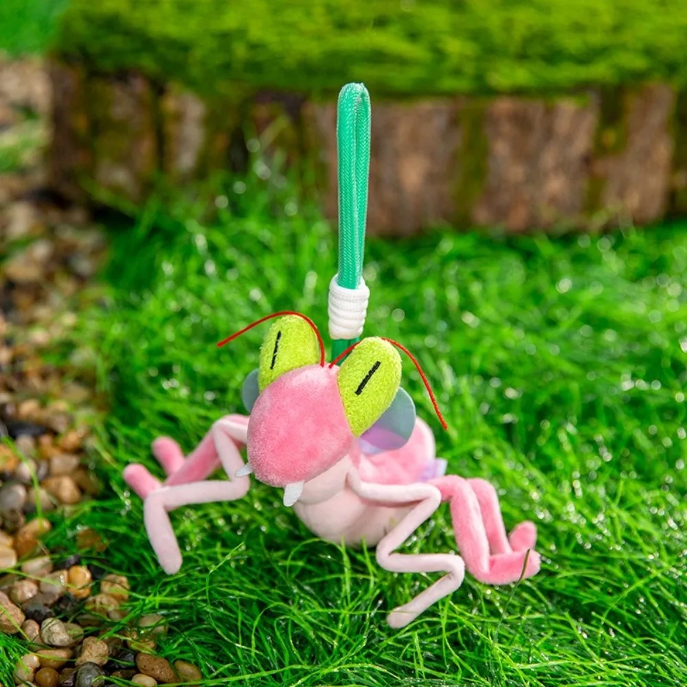 Creative Cartoon Insects Key Ring Polyester Mantis Moth Fly Pendant Ladybug Dung Beetle Cockroach Key Chain Car Key