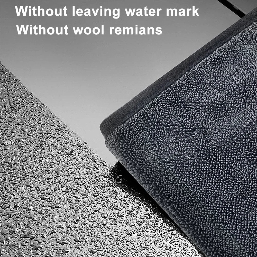 Auto-Waschlappen 1200GSM Doppelseitiges Handtuch Auto-Detailing Gedrehtes Geflecht-Tuch Super Saugfähiger Lappen für Auto- und Hausreinigung Zubehör – Detail 12