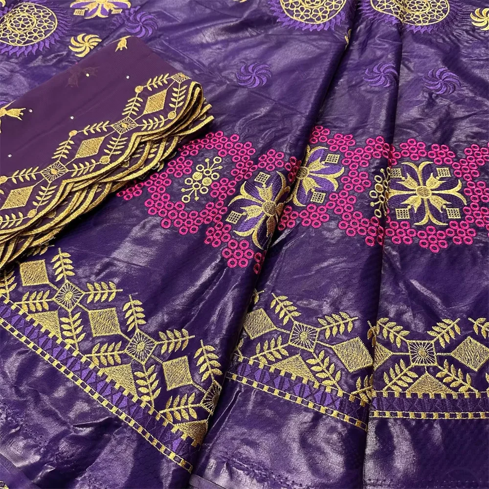 

Красивая африканская ткань Базин Рише, африканское кружево, 5+2 ярда, вышитое кружево, нигерийское кружево Базин Броде для платья