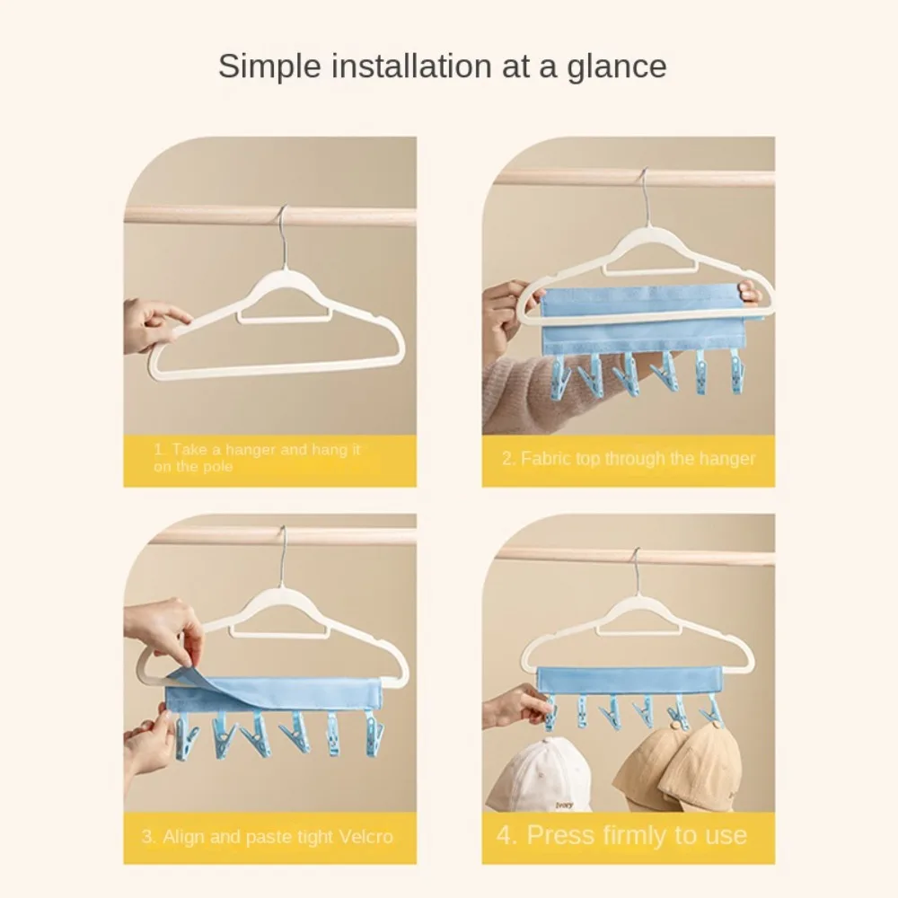 Travel Clothes Racks Bathroom Hanger Portable Clothespins Foldable Travel Clothespins Fabric Drying Underwear Small Clips