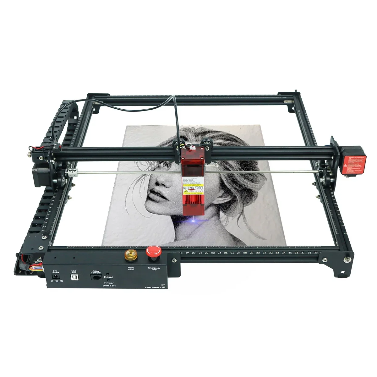 

La ser Master 2 Pro S2 Laser Engraver DIY La ser Marking for Metal with 32-bit Motherboard 400*400mm Area Large Engraving