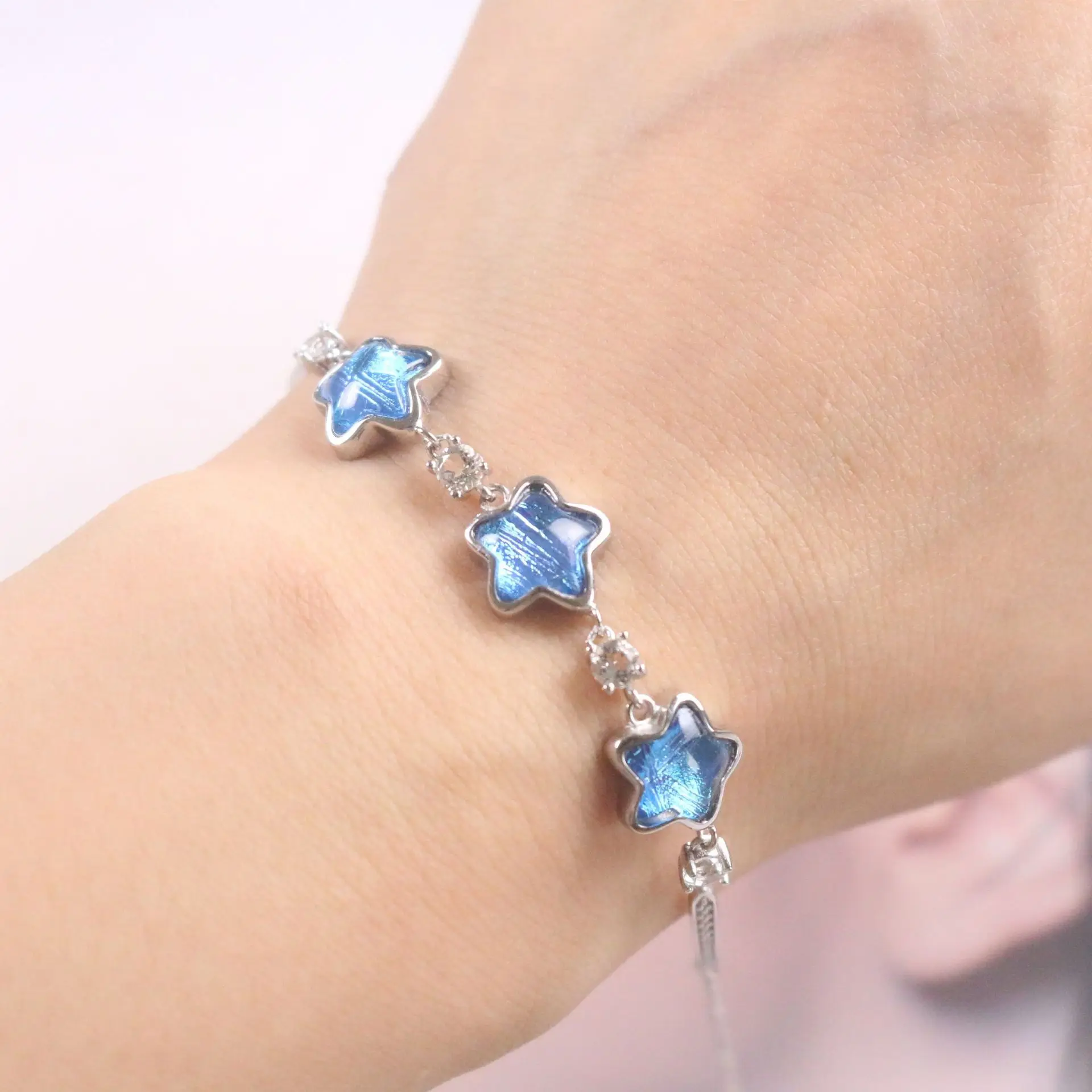 Meteorite Tektite Bracelet Inlaid with 925 Silver, Unique Rare Natural Stone Bangle, Minimalist Luxury Women Jewelry