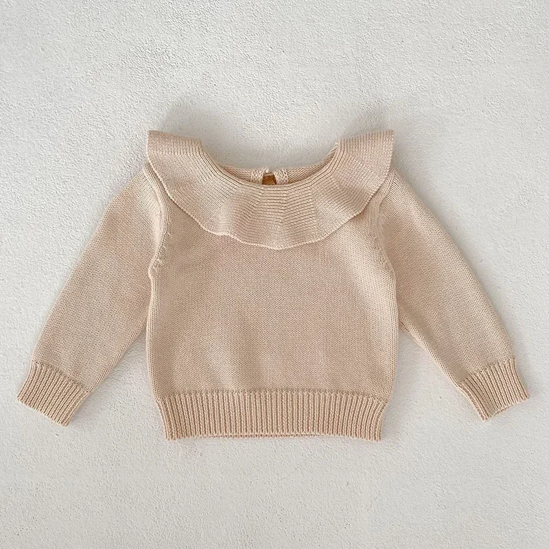 

Infant Kids Baby Girls Boys Long Sleeve Sweet Solid Color Knit Pullover Sweaters Baby Girls Boys Children's Clothes Sweaters